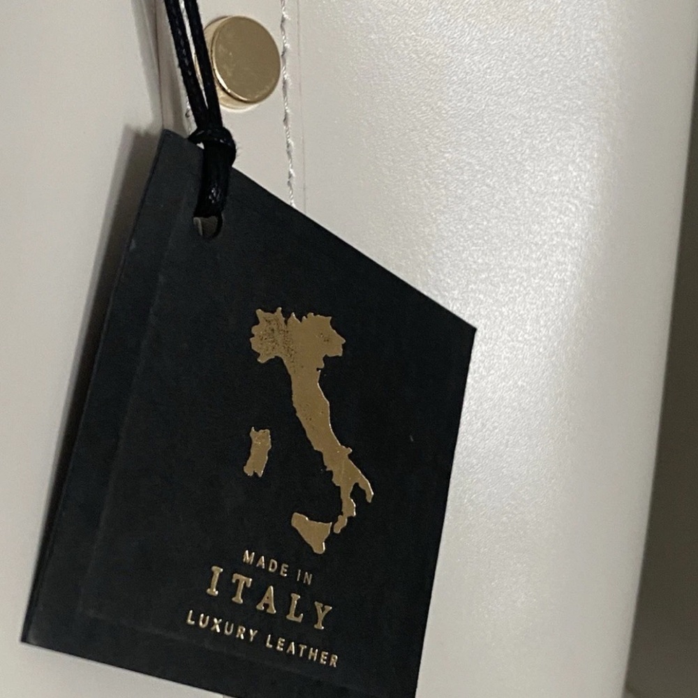 🆕 Claudia Firenze Isadora 🇮🇹 Handbag Wooden Handle Cream Italian Leather Satchel - Picture 5 of 16